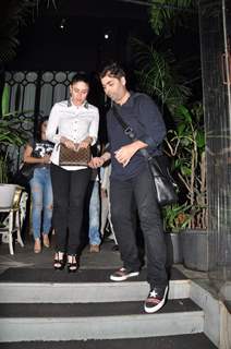 Karan Johar and Kareena Kapoor were snapped coming out from Nido