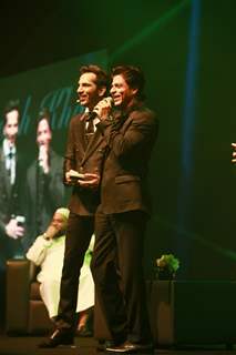 Shah Rukh Khan was seen addressing the audience