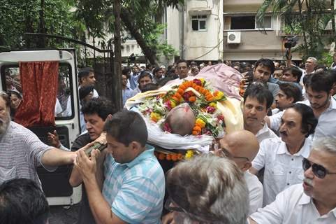 The funeral procession of Dharmesh Tiwari