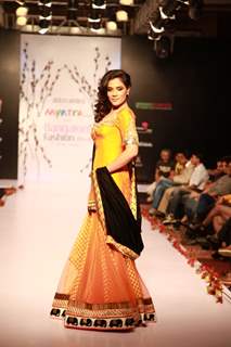 Richa Chadda walks the ramp at Bangalore Fashion Week Day 1