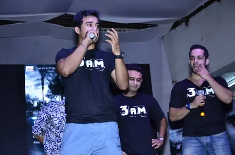 Rannvijay interacts with the crowd at the Trailer Launch of 3 AM