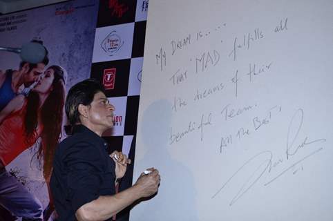 Shah Rukh Khan signed autograph for the team of Mad About Dance