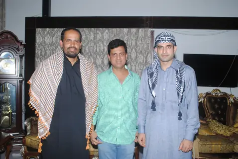 Irfan Pathan and Yusuf Pathan with Film Maker Rajeev Walia