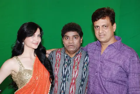 Elli Avram and Johny Lever with Film Maker Rajeev Walia
