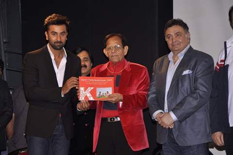 Ranbir Kapoor being felicitated at the Launch of RK Medical Guide