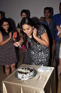 Melissa Pais cutting cake at her Birthday Bash