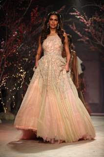 Eesha Kopikar walks the ramp at the Indian Bridal Fashion Week Day 3