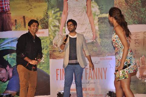 Fans perform for Deepika Padukone at the Song Launch of Finding Fanny