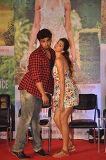 Arjun Kapoor and Deepika Padukone give a funky pose at the Song Launch of Finding Fanny