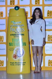 Alia Bhatt at the launch of New Garnier Frutis Shampoo