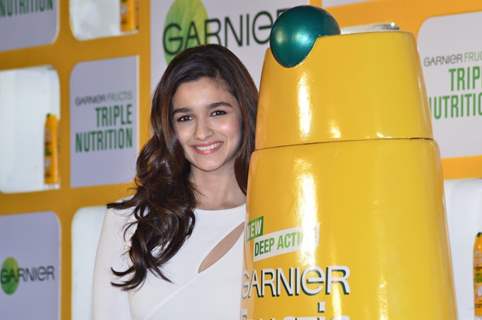 Alia Bhatt was at the launch of Garnier Fructis Triple Nutrition