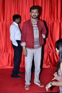 Irrfan Khan poses for the media at the Trailer Launch of Ekkees Topon Ki Salaami