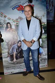 Anupam Kher poses for the media at the Trailer Launch of Ekkees Topon Ki Salaami