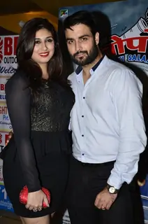 Vahbbiz and Vivian Dsena pose for the media at the Trailer Launch of Ekkees Topon Ki Salaami