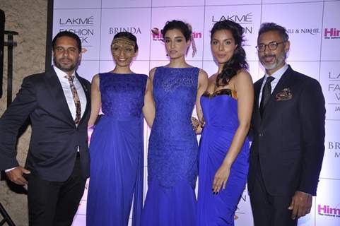 Shantanu and Nikhil with Models showcasing their designs