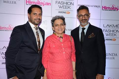 Brinda Miller with Shantanu and Nikhil at Himalayan Couture Collection