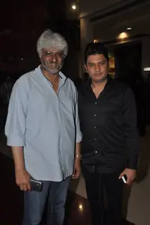 Vikram Bhatt and Bhushan Kumar pose for the camera at the Music Launch of Creature 3D