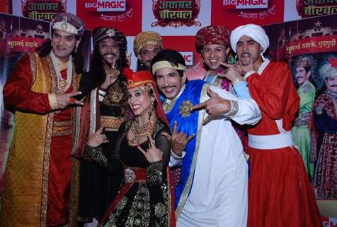 The Cast poses at the Launch of Big Magic's Akbar Birbal