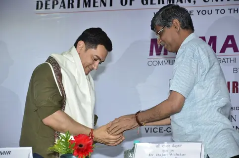Aamir Khan felicitated at the Communicative Marathi Book Launch