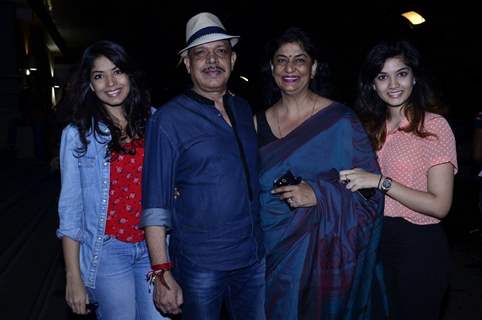 Govind Namdeo was snapped with family at the Special Screening of Singham Returns