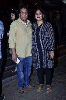 Zakir Hussain was spotted with wife at the Special Screening of Singham Returns