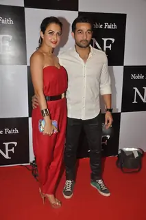 Amrita Arora with husband Shakeel Ladakh at the Birthday Bash cum Launch