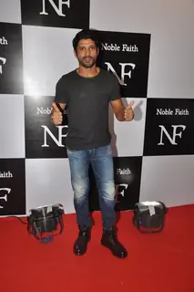 Farhan Akhtar poses for the media at the Birthday Bash cum Launch