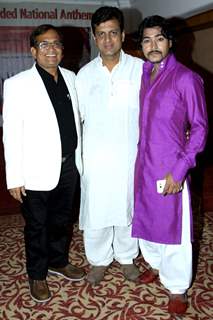 Amit Shah, Raajeev Walia and Atik Ajmeri at the Launch of Star Studded National Anthem