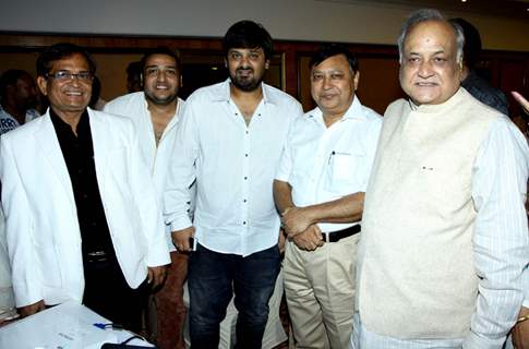 Wajid Ali was spotted at the Launch of Star Studded National Anthem by Film Maker Raajeev Walia