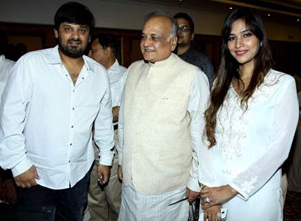 Tanisha Singh, Wajid Ali and T P Aggarwal at the Launch of Star Studded National Anthem