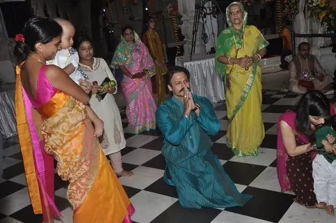 Vivek Oberoi seeks blessings of Lord Krishna at the Isckon Temple on Janmashtami