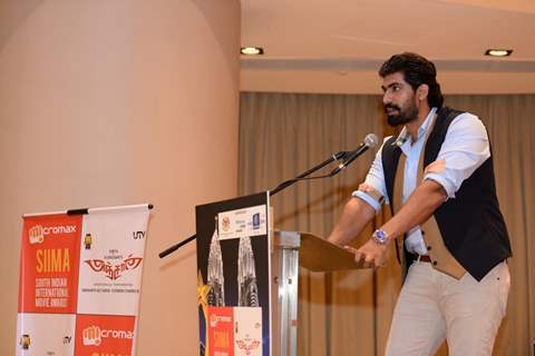 Rana Daggubati addresses the SIIMA Press Meet at Malaysia