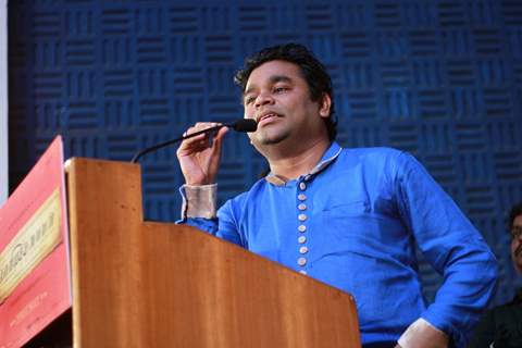 A.R. Rahman addresses the Music Launch of Kaaviya Thalaivan