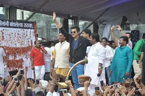 Anil Kapoor at the Dahi Handi Celebration in Mumbai