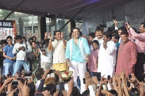 Govinda was seen at the Dahi Handi Celebration in Mumbai