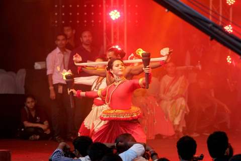 Isha Sharvani performs at the Dahi Handi Celebration in Mumbai