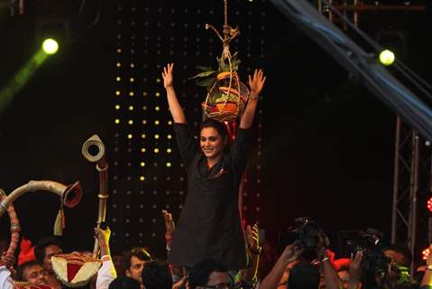 Rani Mukherjee was at the Dahi Handi Celebration in Mumbai