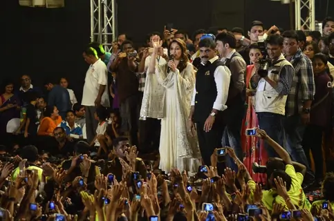 Madhuri Dixit was seen at the Dahi Handi Celebration in Mumbai
