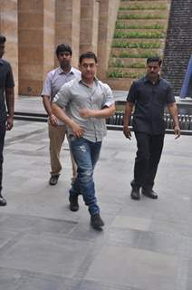 Aamir Khan was spotted at Young Inspirators Seminar