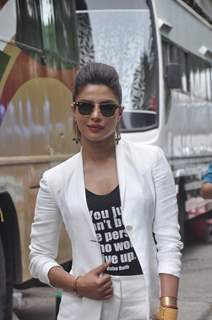 Priyanka Chopra poses for the media at the Promotion of Mary Kom