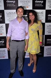 Aditya Hatkari and Divya Palat were at the Lakme Fashion Week Winter/ Festive 2014 Day 2