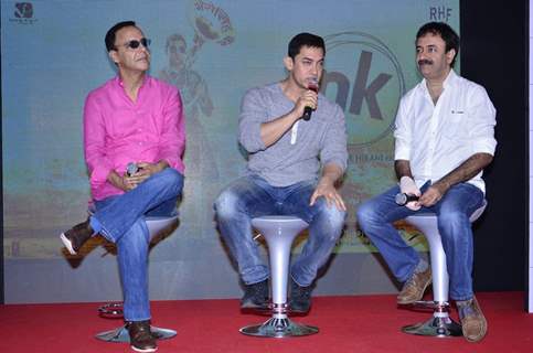 Aamir Khan addresses the audience at the Second Poster Launch of P.K.