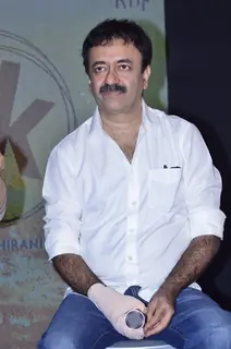 Rajkumar Hirani was snapped engrossed in a thought at the Second Poster Launch of P.K.