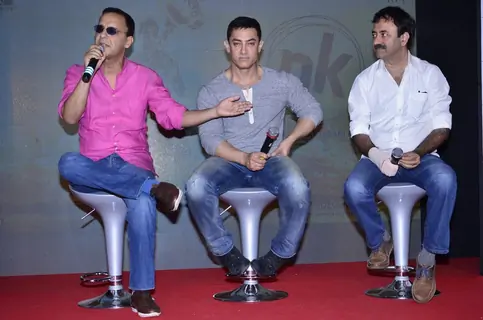 Vidhu Vinod Chopra was spotted interacting with the audience at the Second Poster Launch of P.K.