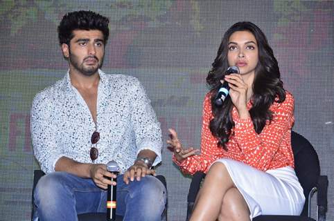 Deepika Padukone addresses the media at the Song Launch of Finding Fanny