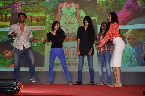 Arjun Kapoor and Deepika Padukone dance with their fans at the Song Launch of Finding Fanny