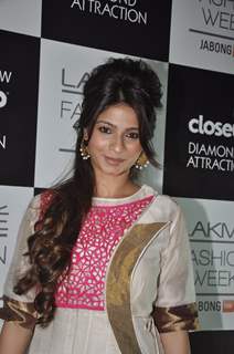 Tanishaa Mukerji was seen at the Lakme Fashion Week Winter/ Festive 2014 Day 3