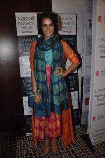 Neha Dhupia at the Lakme Fashion Week Winter/ Festive 2014 Day 3