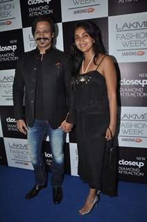 Vivek Oberoi was seen with his wife at the Lakme Fashion Week Winter/ Festive 2014 Day 5