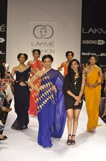 Mrinalini Chabbra showcases her collection at the Lakme Fashion Week Winter/ Festive 2014 Day 5